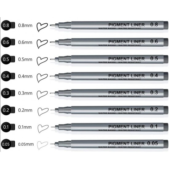 Pigment Micro Pens 11 Degree